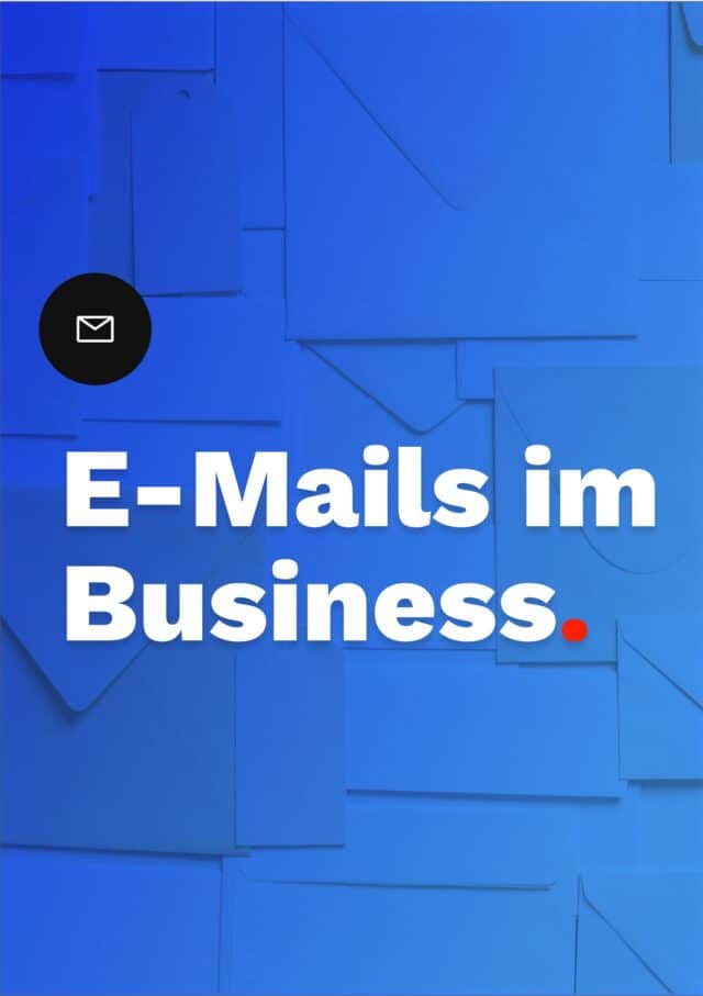 Blue Cover des E-Papers E-Mails in Business.