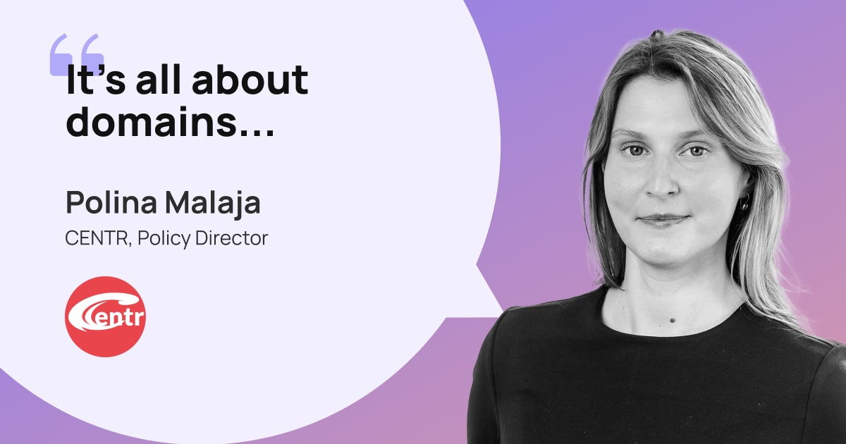 Polina Malaja ist Policy Director bei CENTR. Sie ist Gast bei It's all about domains.