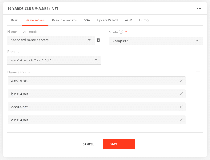 NS records DNS Snapshot Hub by