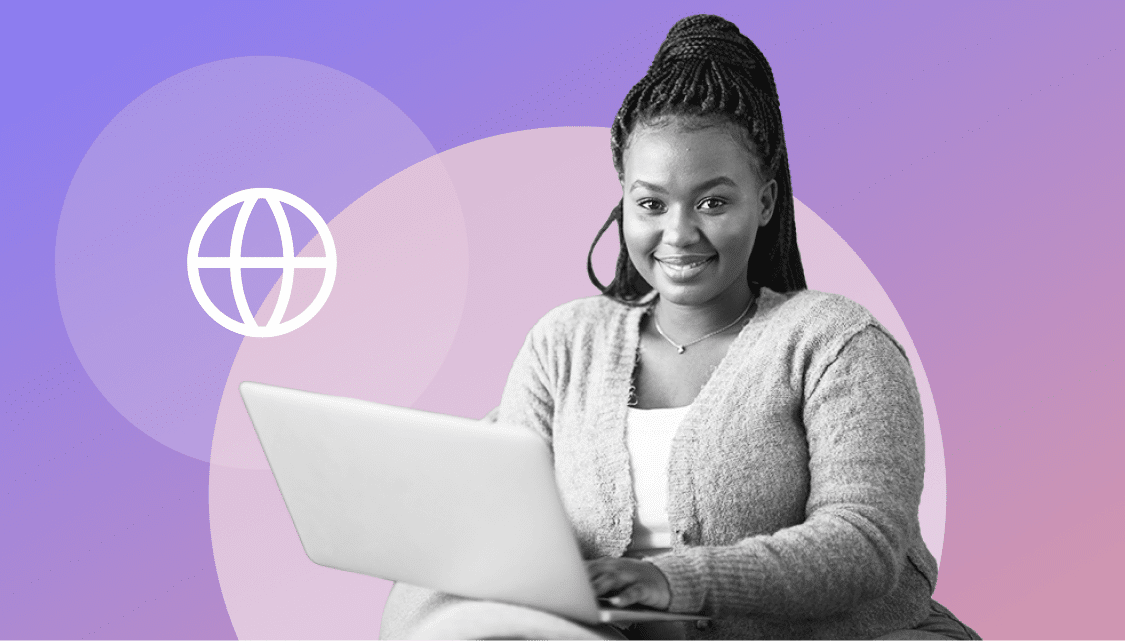 woman with a laptop