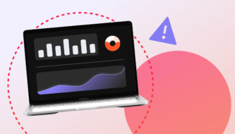 Domain monitoring with a laptop and charts.