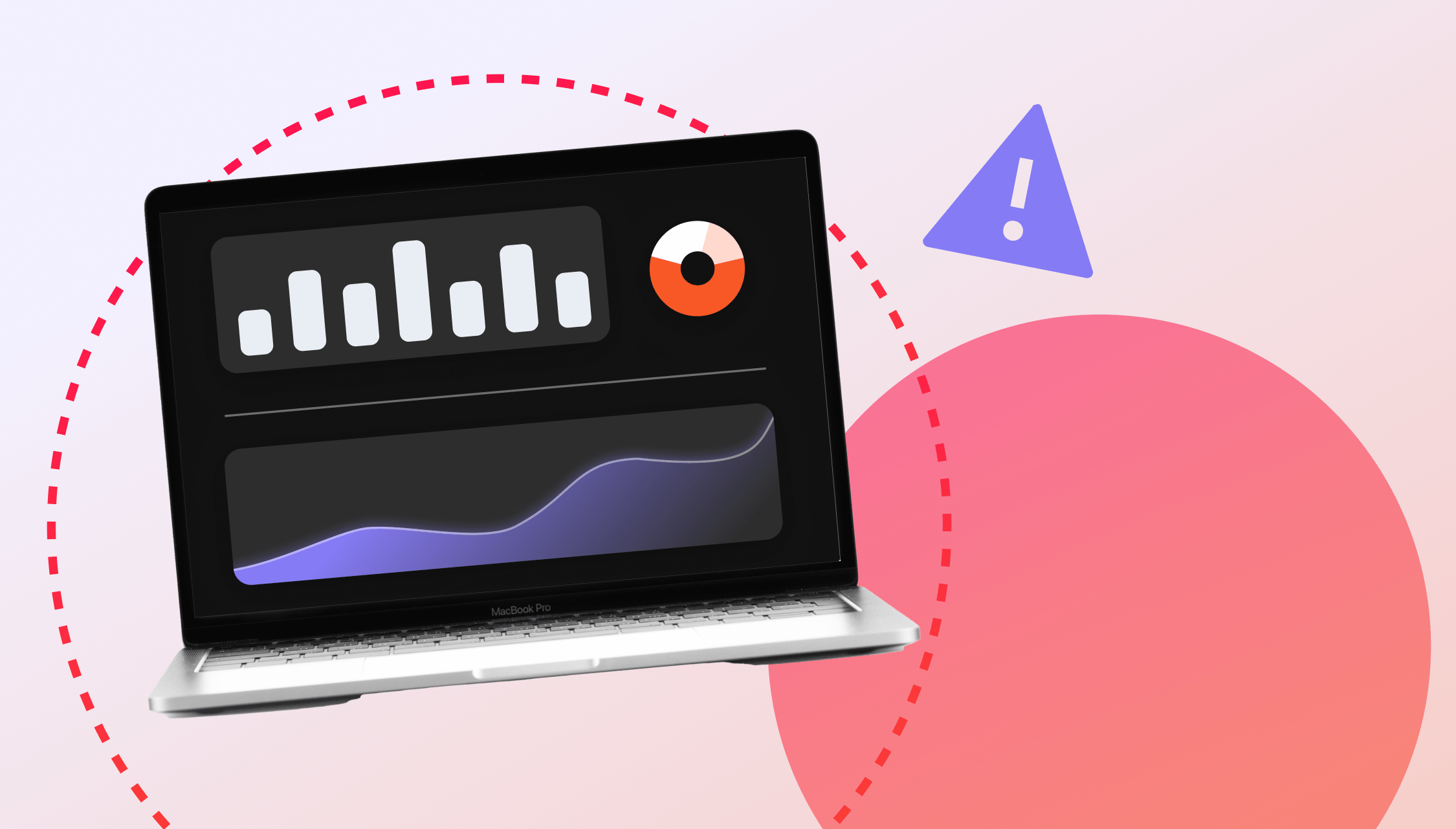 Domain monitoring with a laptop and charts.