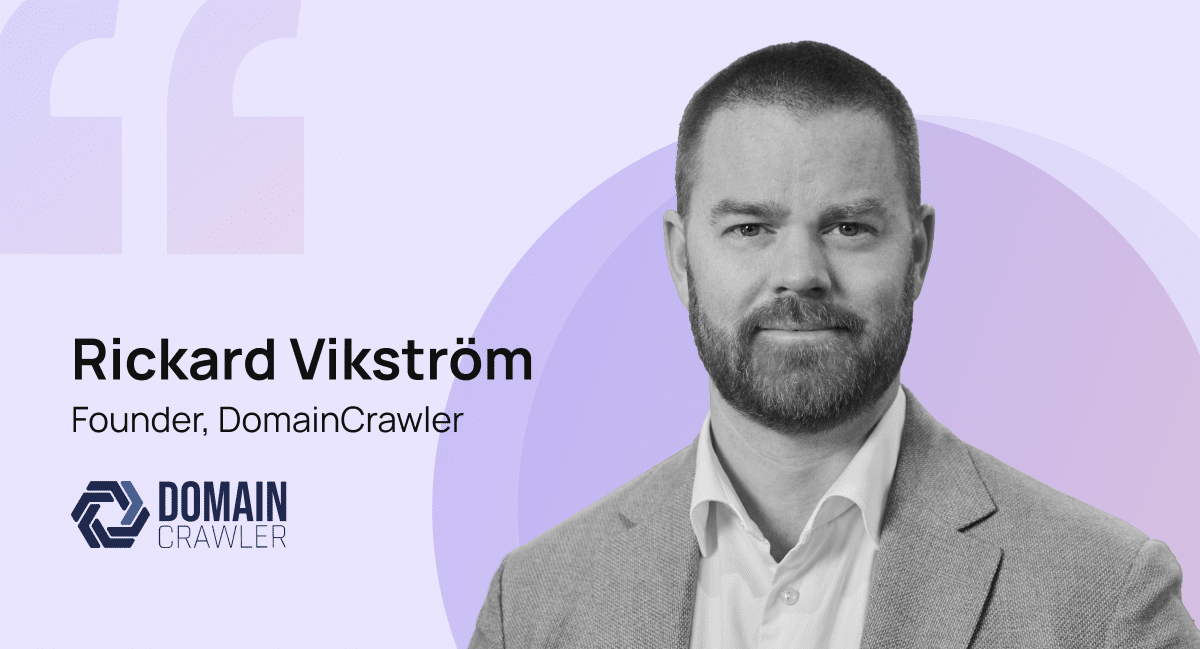 Rickard Vikström from DomainCrawler, guest for interview